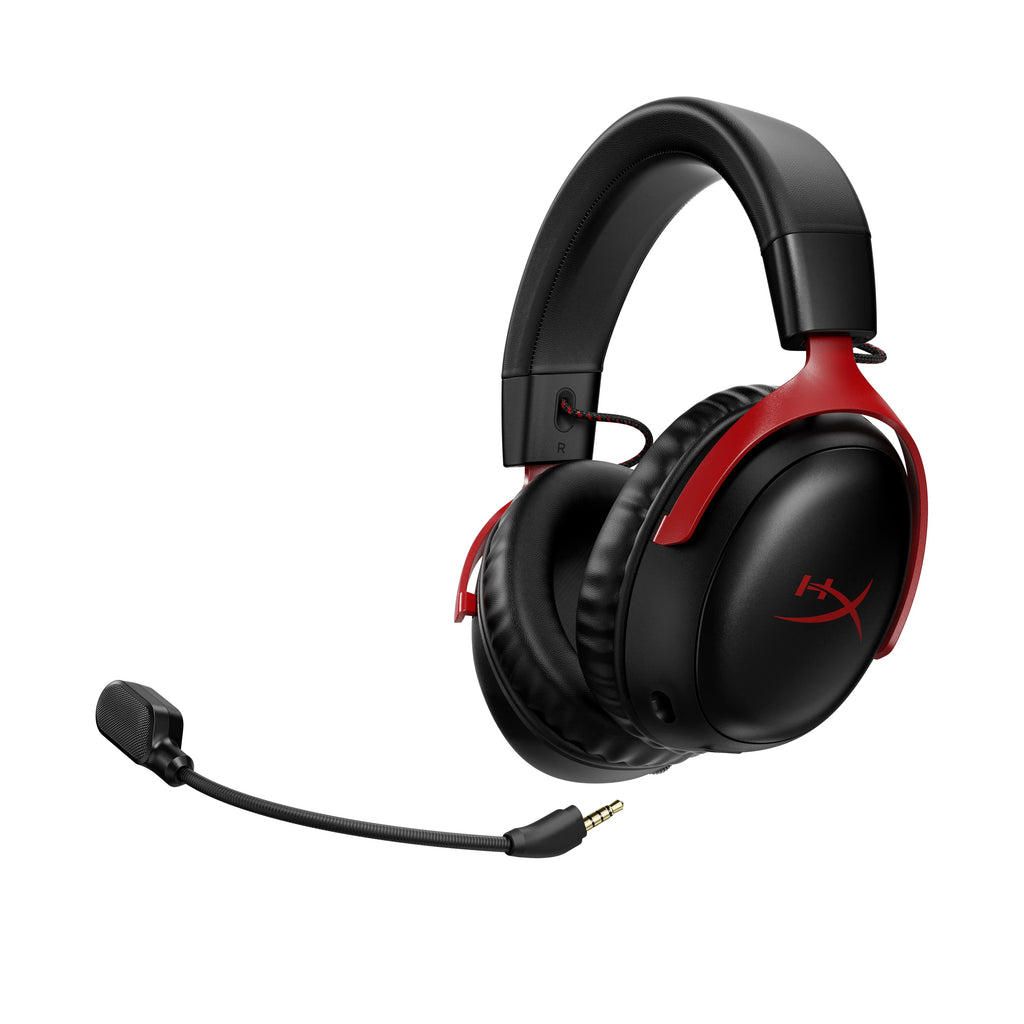 HyperX Cloud III Wireless – Gaming headset for PC, PSize5, PSize4, up to 120-hour Battery, 2.4GHz Wireless, 53mm angled drivers, Memory foam, Durable Frame, 10mm microphone – Black/Red