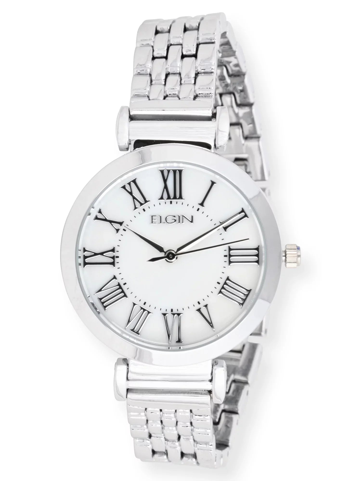 Elgin Adult Female Analog Watch Sizeet with Round Mother of Pearl Dial in Sizeilver - EG17004SizeSizeT