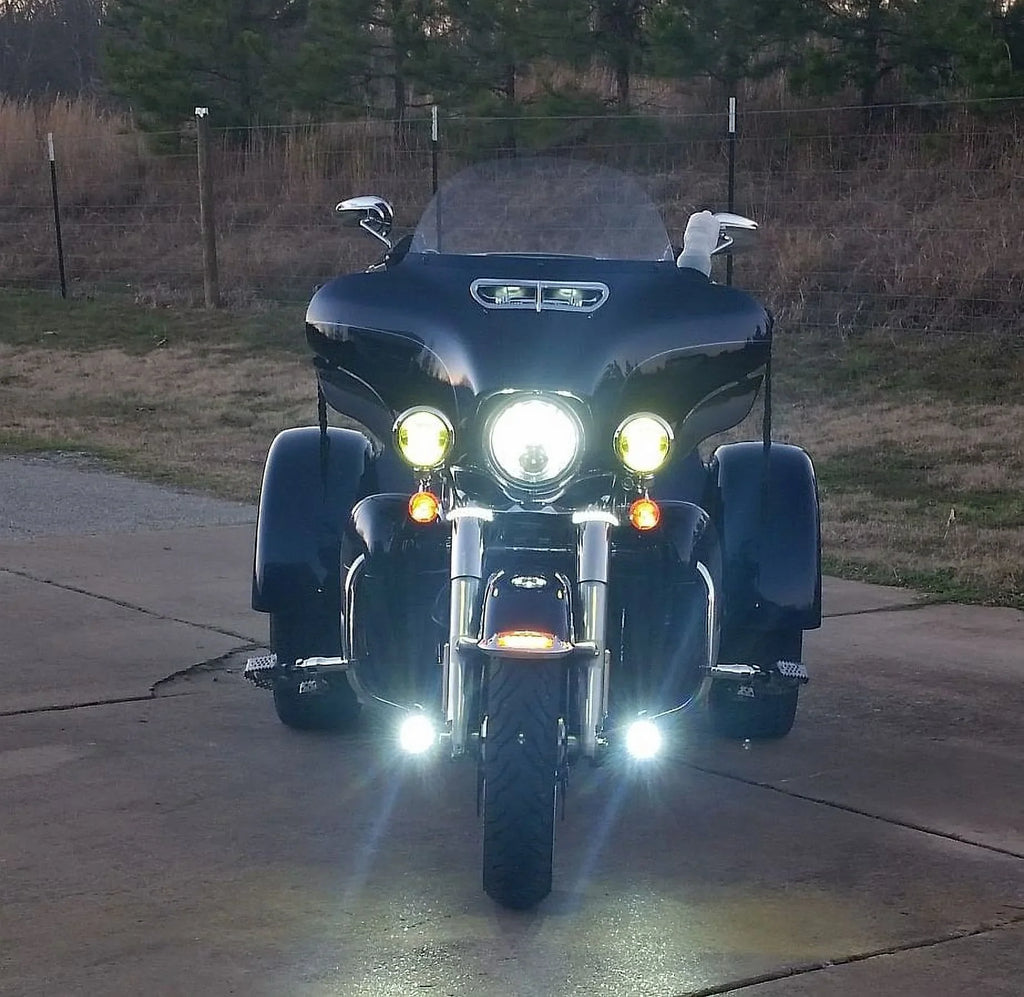 For Harley-Davidson Tri Glide Ultra Classic 6000K LED Auxiliary Lights Lamps