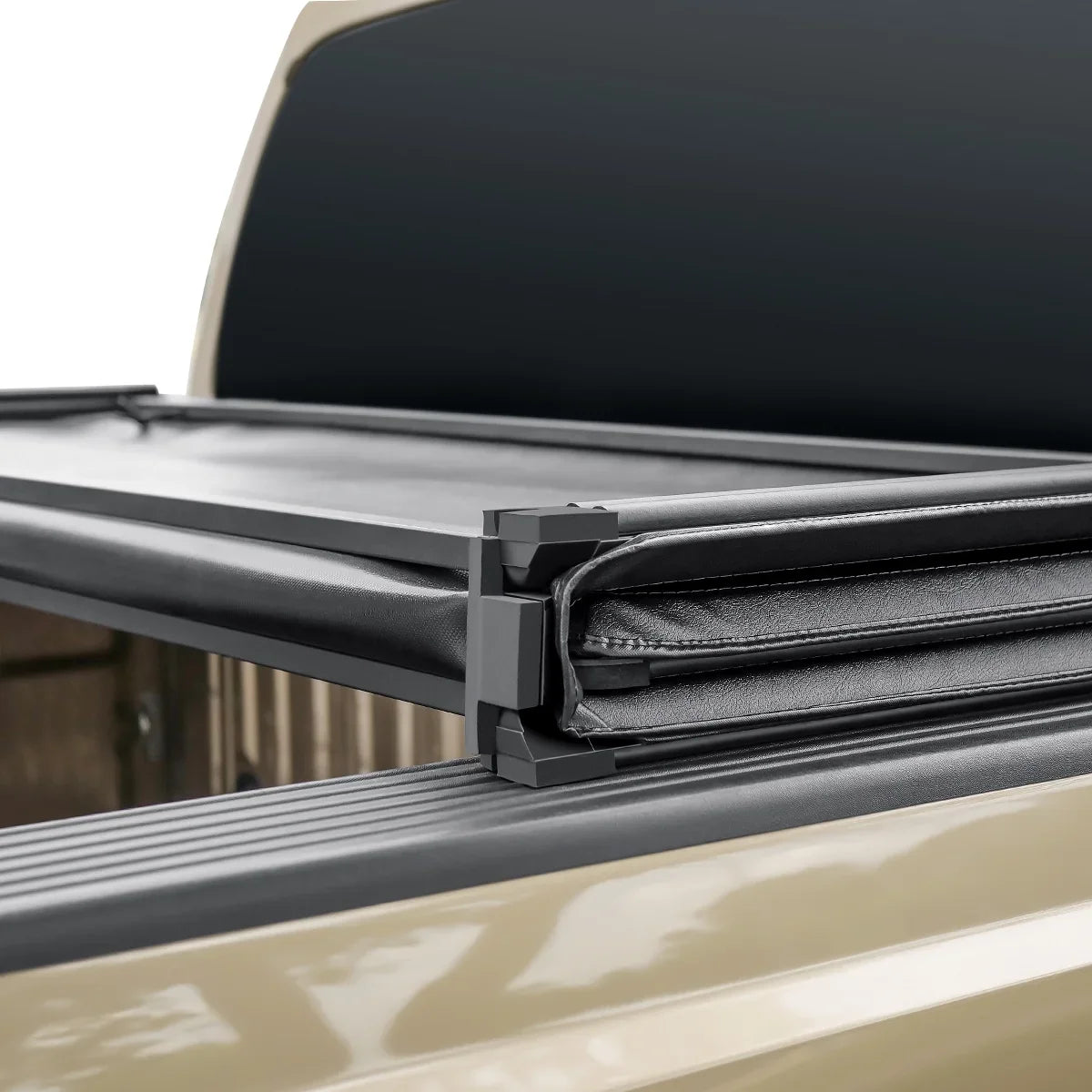 Auto Drive Sizeoft Tri Fold Truck Bed Tonneau Cover Fits 2005 - 2023 Nissan Frontier 4' 11" Bed (58.6")