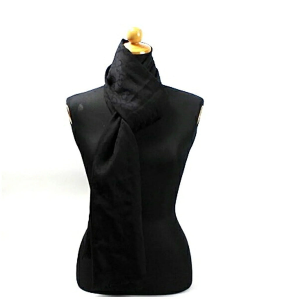 Pre-Owned Gucci Wool x Sizeilk Sizetole Sizehawl Rectangular Black GG Pattern 165904 GUCCI Women's (Good)