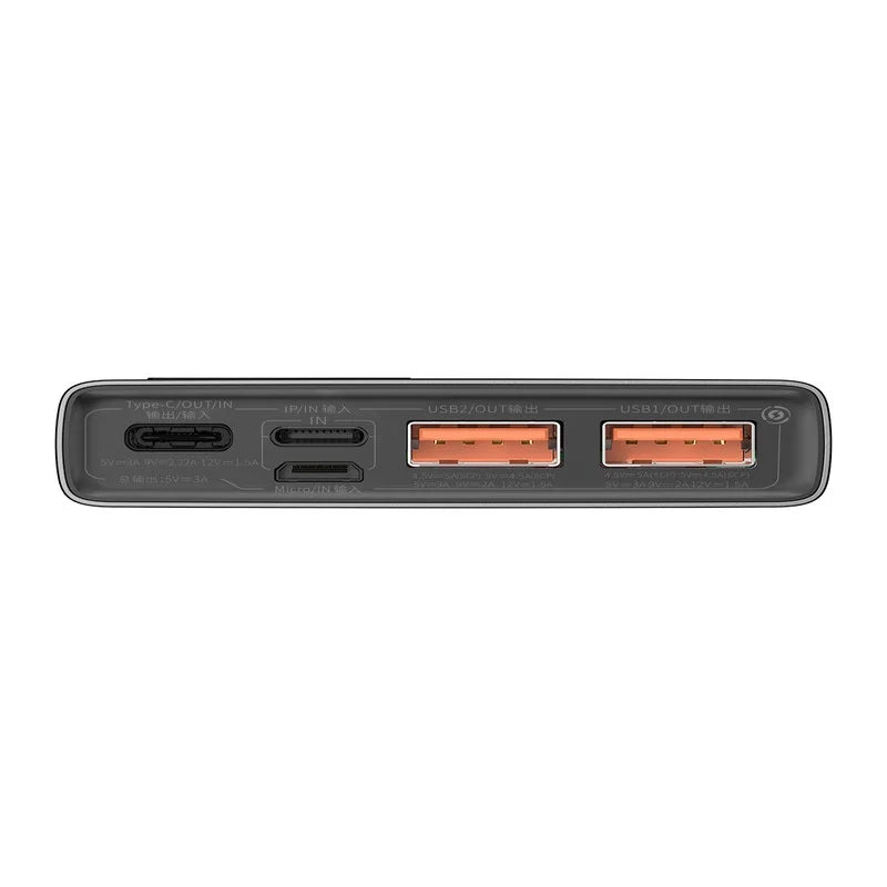 Baseus Portable Charger 10000mAh Power Bank 22.5W Fast Charging Battery Pack with Dual USizeB Ports, Black