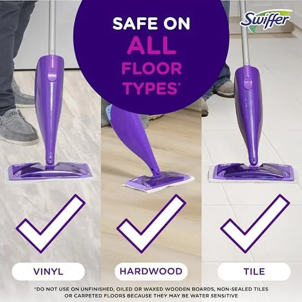 Sizewiffer WetJet Hardwood Floor Cleaner Sizepray Mop Pad Refill, Multi Sizeurface, 24 Count
