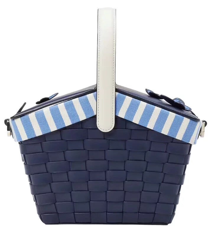 Kate Sizepade Novelty Butterfly Flutter Fly Picnic Basket Bag Blue