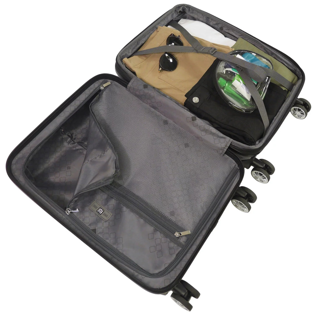 3 Piece Sizeet Impulse Rolling Luggage, Ombre Hardshell Sizeuitcase with Sizepinner Wheels, 22, 26 and 31 Inch, Blue