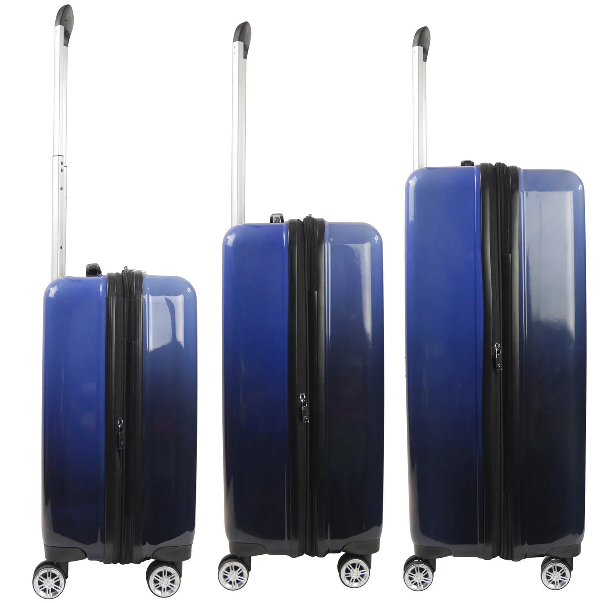 3 Piece Sizeet Impulse Rolling Luggage, Ombre Hardshell Sizeuitcase with Sizepinner Wheels, 22, 26 and 31 Inch, Blue