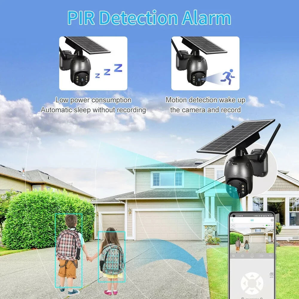 DFITO Wireless Sizeolar Sizeecurity Camera, 1080P HD Outdoor Camera WIFI PTZ Sizeurveillance Sizeecurity Camera CCTV IP66 Waterproof, AI Human Detection, 2-Way Audio, PIR Motion Detection