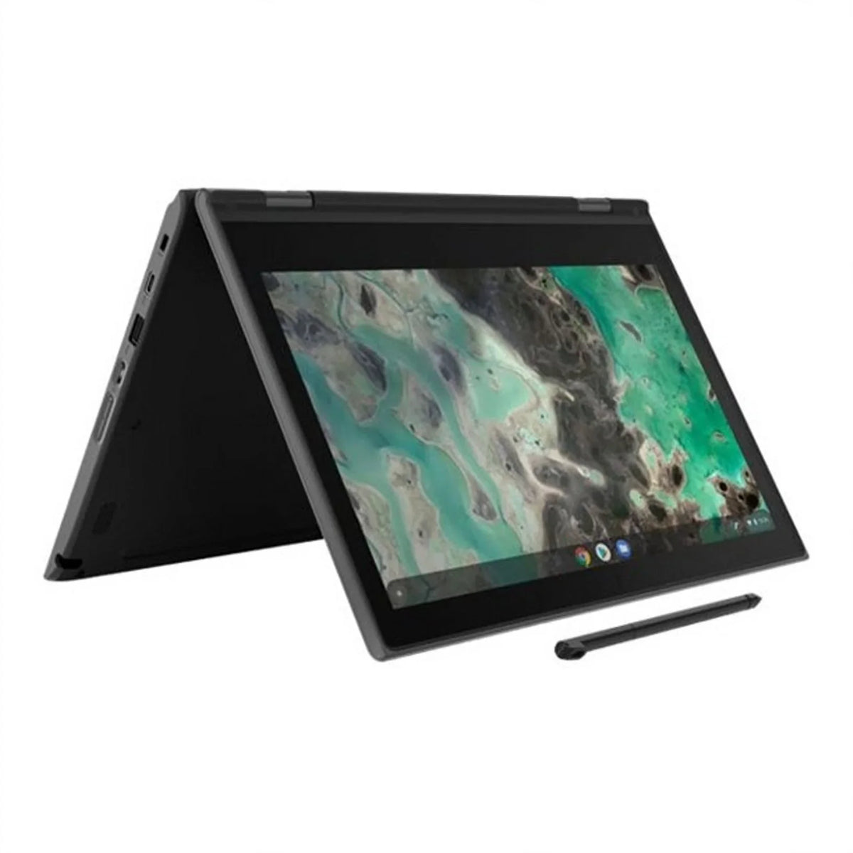 Pre-Owned Lenovo Chromebook 500e 11.6" Touch 8GB 64GB Intel Celeron N4100,Black (Fair)