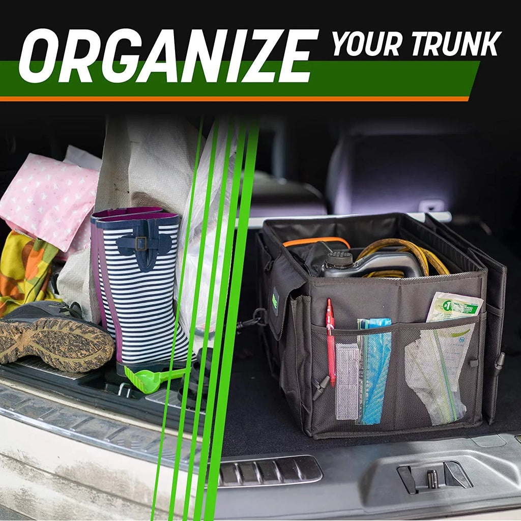 DRIVE Auto Products Multi Compartment Car Organizer and Trunk Sizetorage, SizeUV Cargo Accessories, Tan