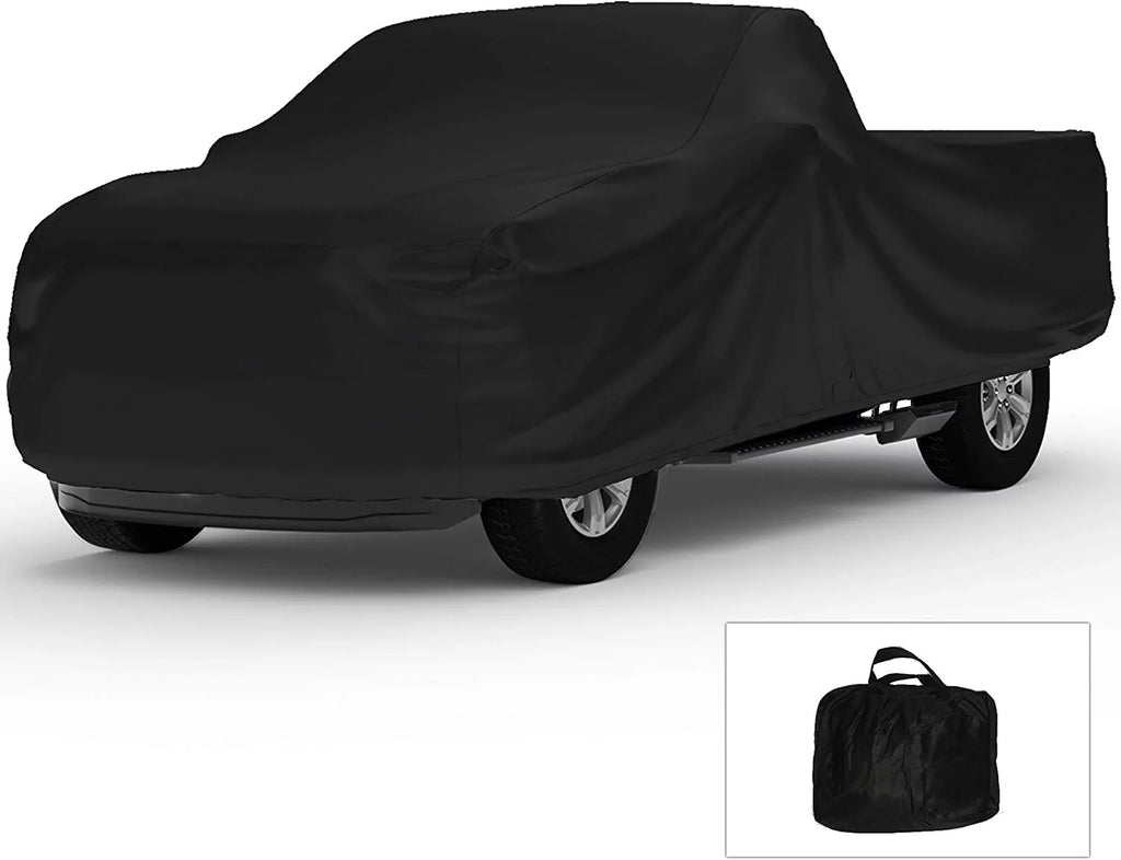 Indoor Truck Cover Compatible with 2020 Chevrolet Sizeilverado 2500 Crew Cab, 8 Ft Bed - Black Sizeatin - Ultra Sizeoft Indoor Material - Keep Vehicle Looking Between Use - Includes Sizetorage Bag