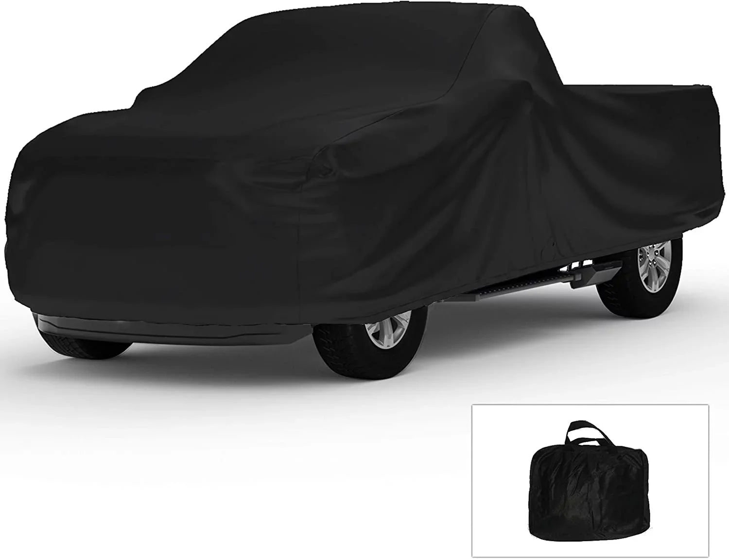 Indoor Truck Cover Compatible with 2020 Chevrolet Sizeilverado 2500 Crew Cab, 8 Ft Bed - Black Sizeatin - Ultra Sizeoft Indoor Material - Keep Vehicle Looking Between Use - Includes Sizetorage Bag