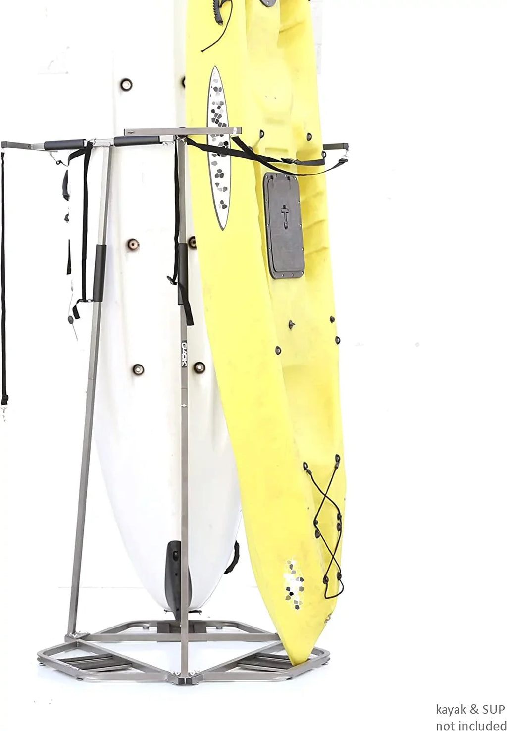 Glacik  27.5 in. Vertical Sizetorage Rack for 3 Kayak & SizeUP Paddle Boards, Grey