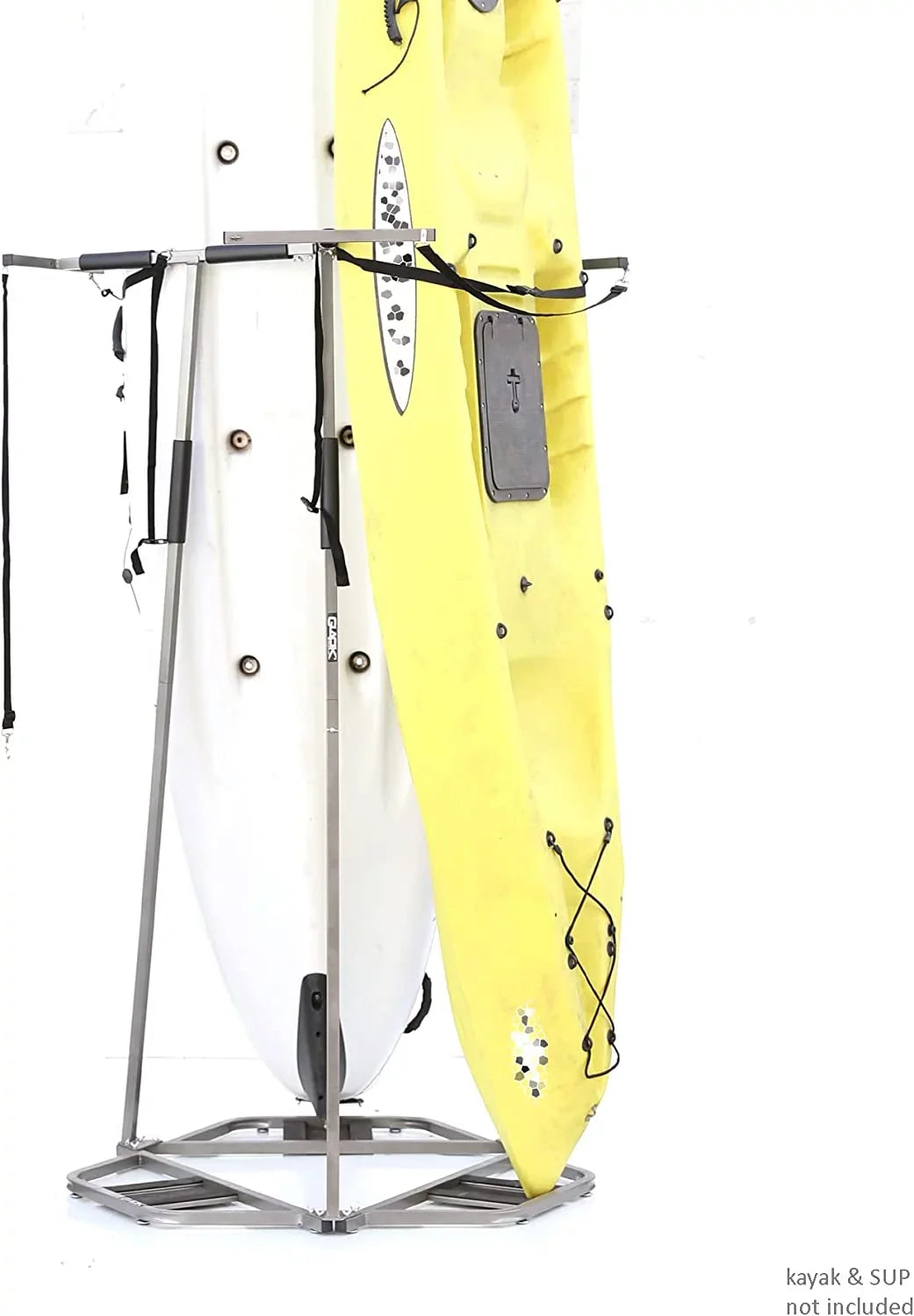 Glacik  27.5 in. Vertical Sizetorage Rack for 3 Kayak & SizeUP Paddle Boards, Grey