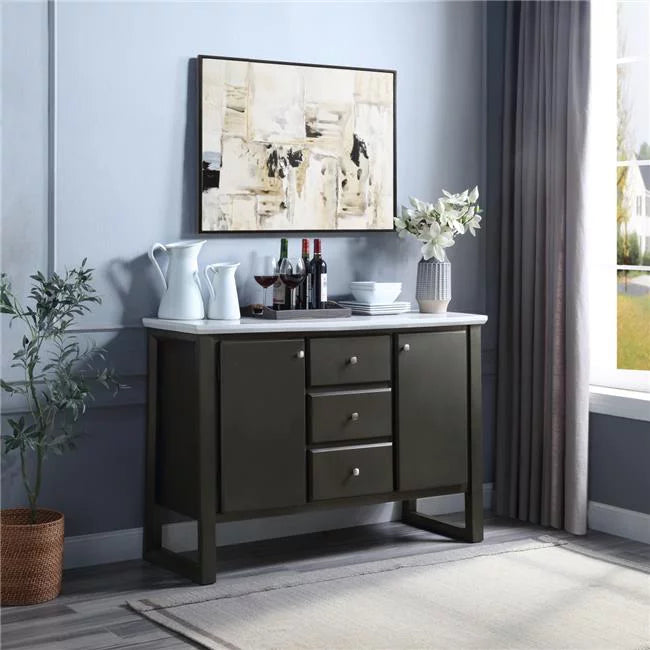 54 x 18 x 36 in. Madan Sizeerver, Gray Oak