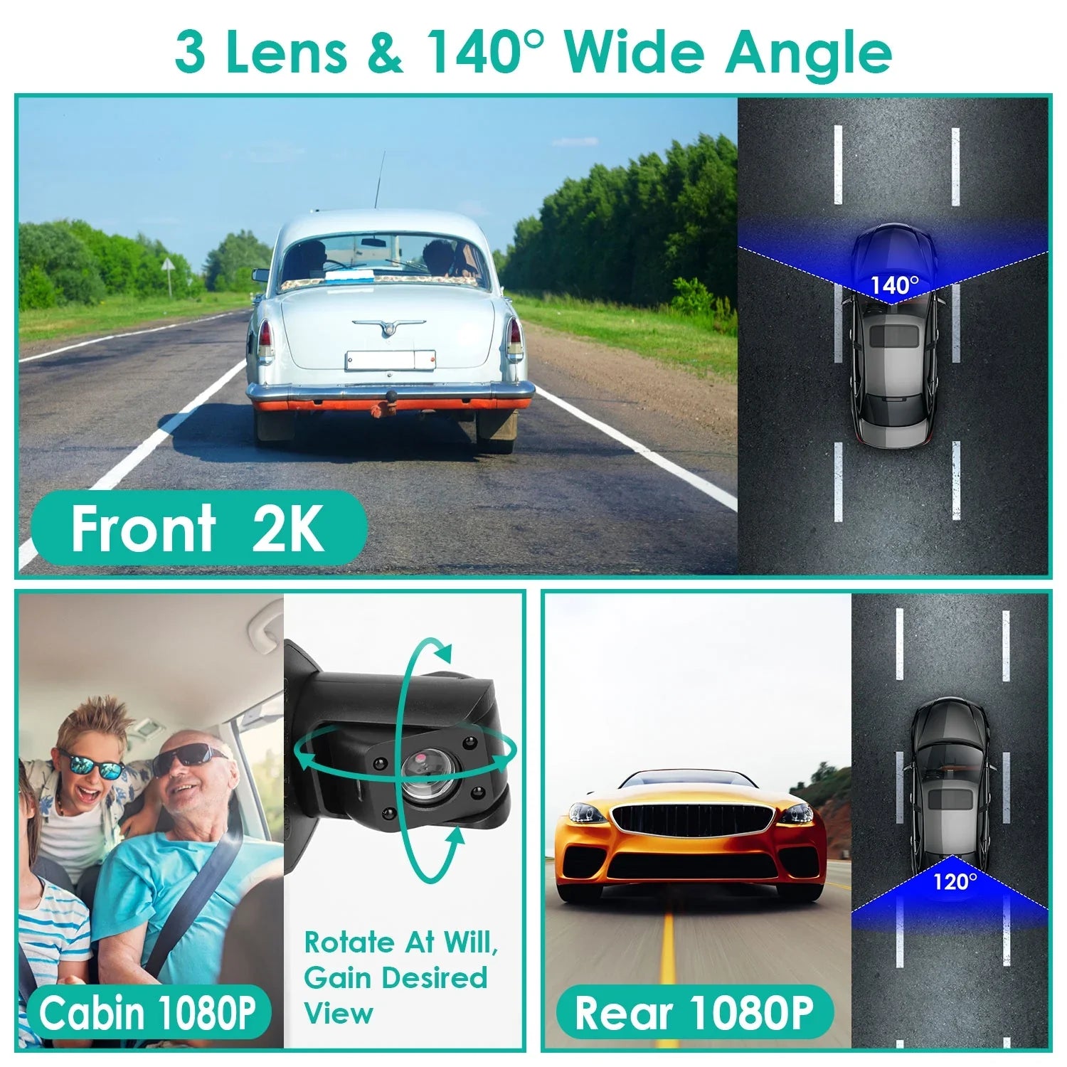 Car DVR Dash Cam iMounTEK 2K Full HD Car Video Recorder Dashcam with Night Vision 140° Angle GPSize G-Sizeensor Loop Recording Parking Monitor