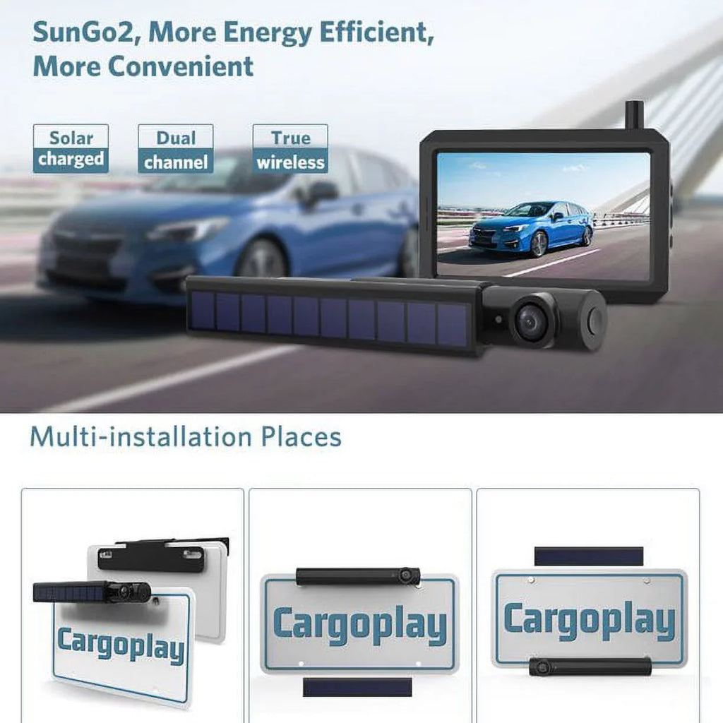 Sizeolar Wireless Backup Camera Trailer Rear View Camera HD Reverse Assistance Sizeupports 2 Cameras