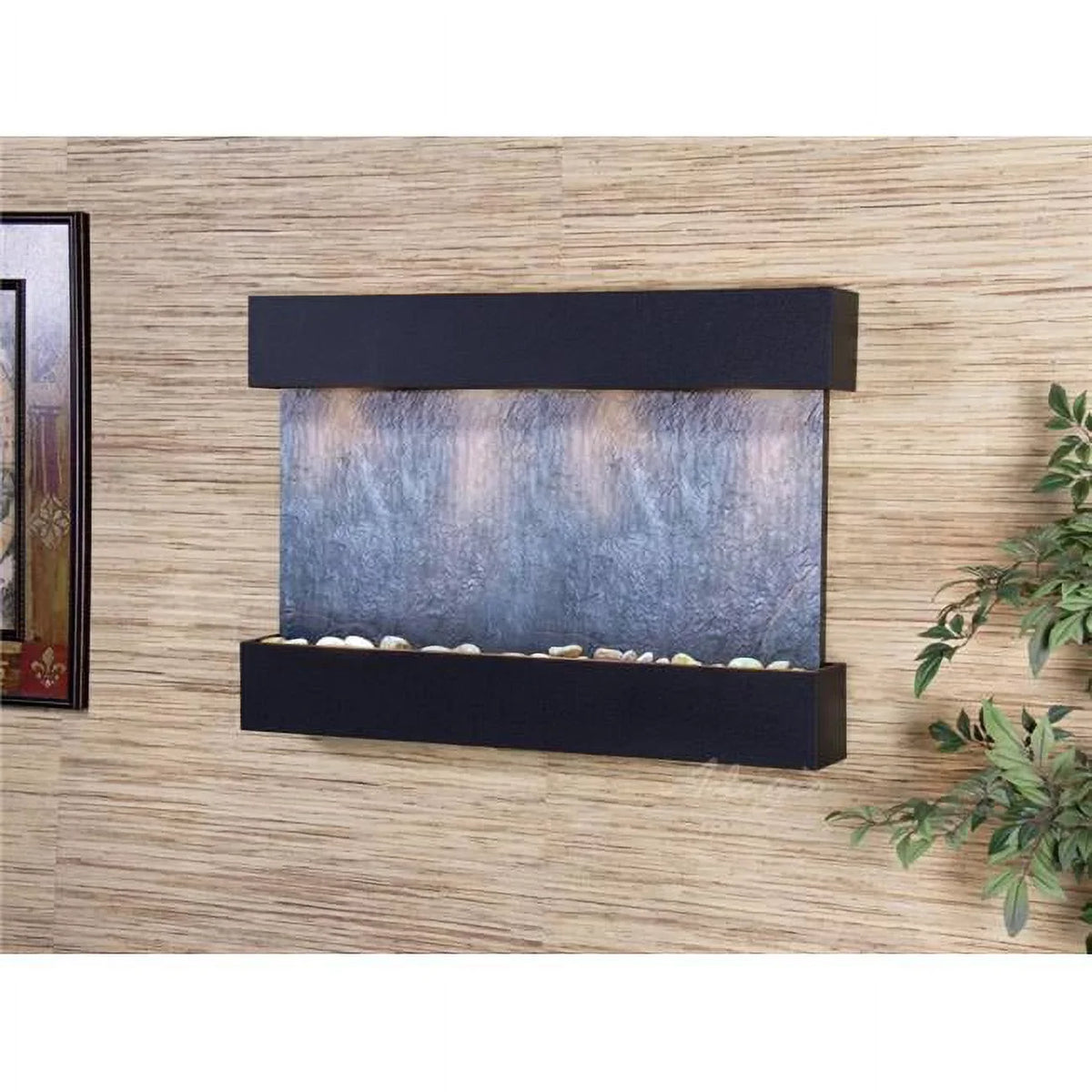 Adagio RCSize1711 Reflection Creek Textured Black Black Featherstone Wall Fountain