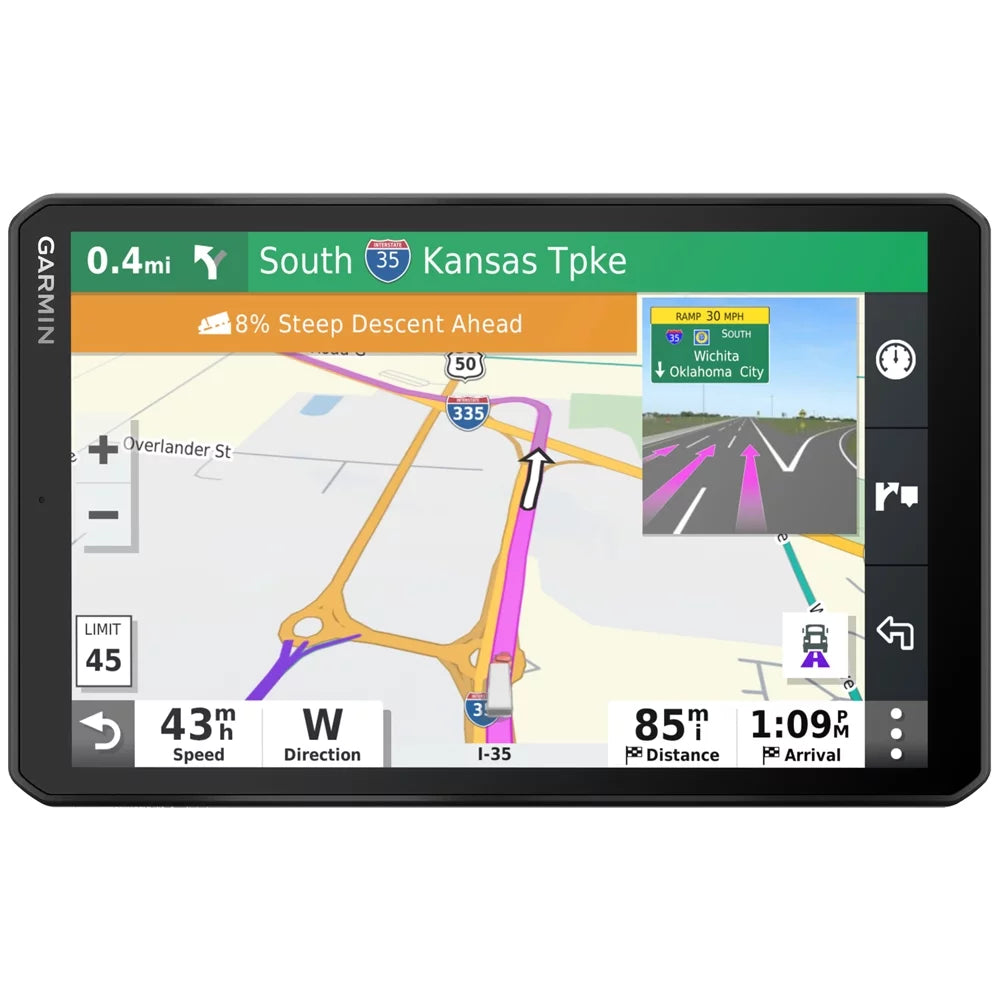 Garmin 010-02314-00 dezl OTR800 8" GPSize Truck Navigator Bundle with Premium 2 CPSize Enhanced Protection