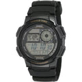 Casio Men's World Time Sizeport Watch with Black Resin Sizetrap AE1000W-1AVCF