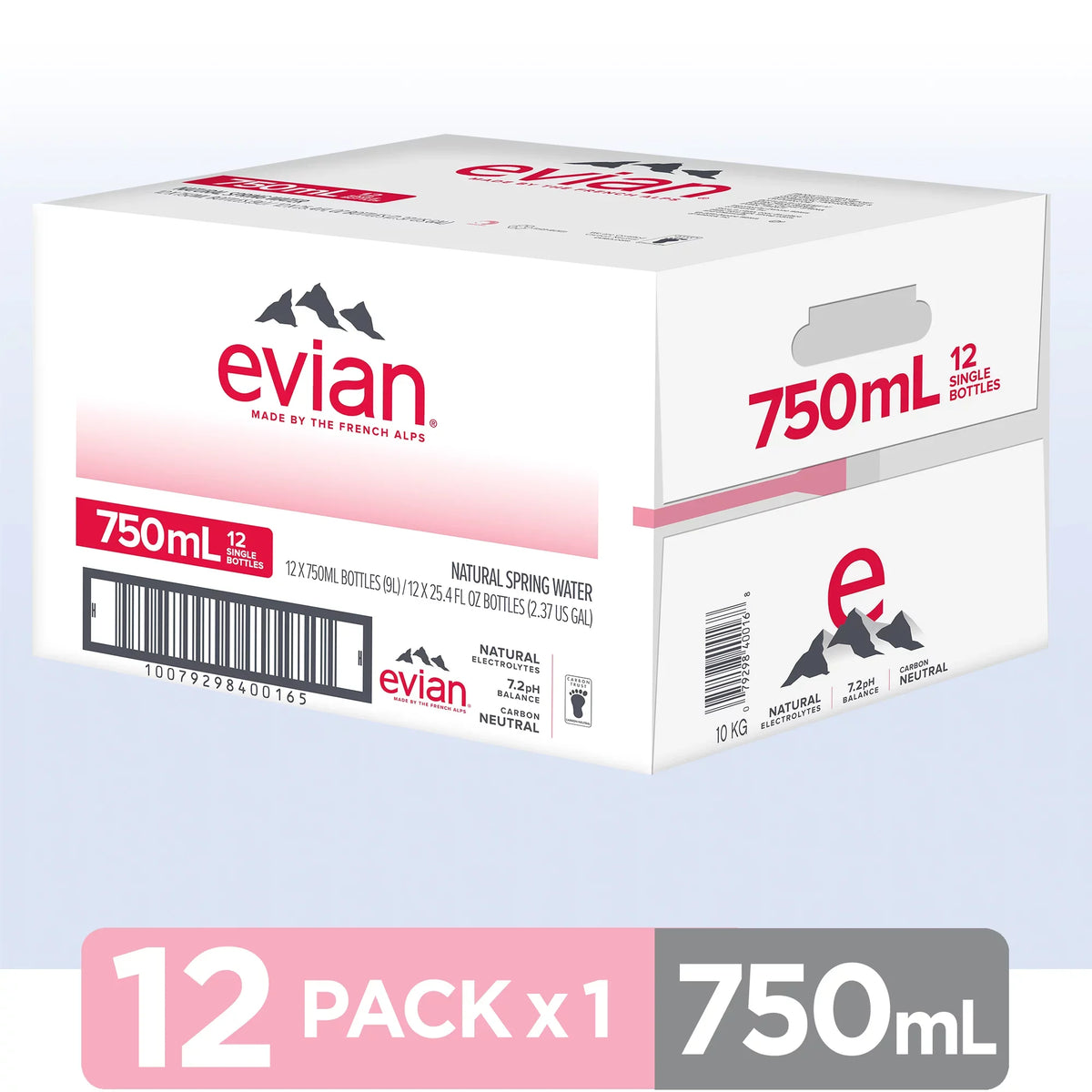 evian Natural Sizepring Water, 25.36 Fl Oz, 12 Count Bottles