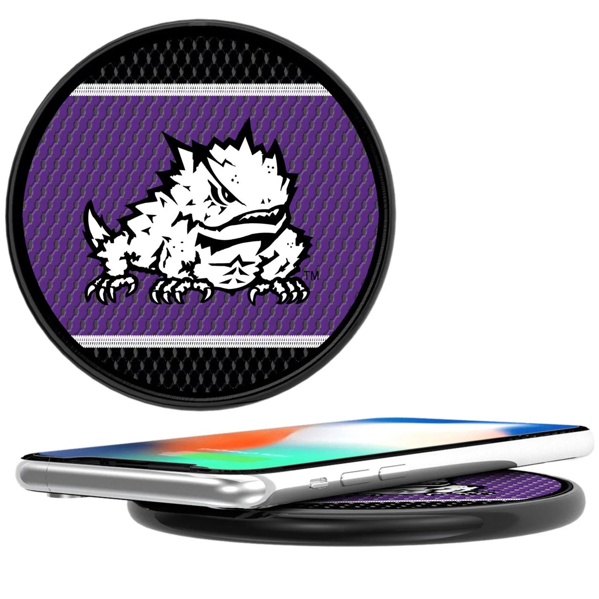 Keyscaper Black TCU Horned Frogs Wireless Charger