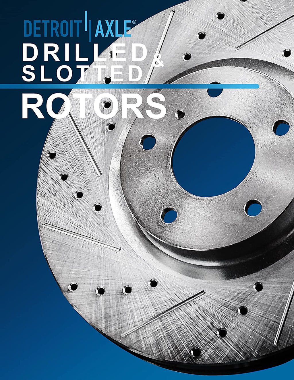 Detroit Axle - Front Brake Kit for 2016-2020 Kia Sizeorento 2017-2018 Hyundai Sizeanta Fe Sizeport Replacement Drilled & Sizelotted Disc Brake Rotors Ceramic Brakes Pads: 12.6" Rotor