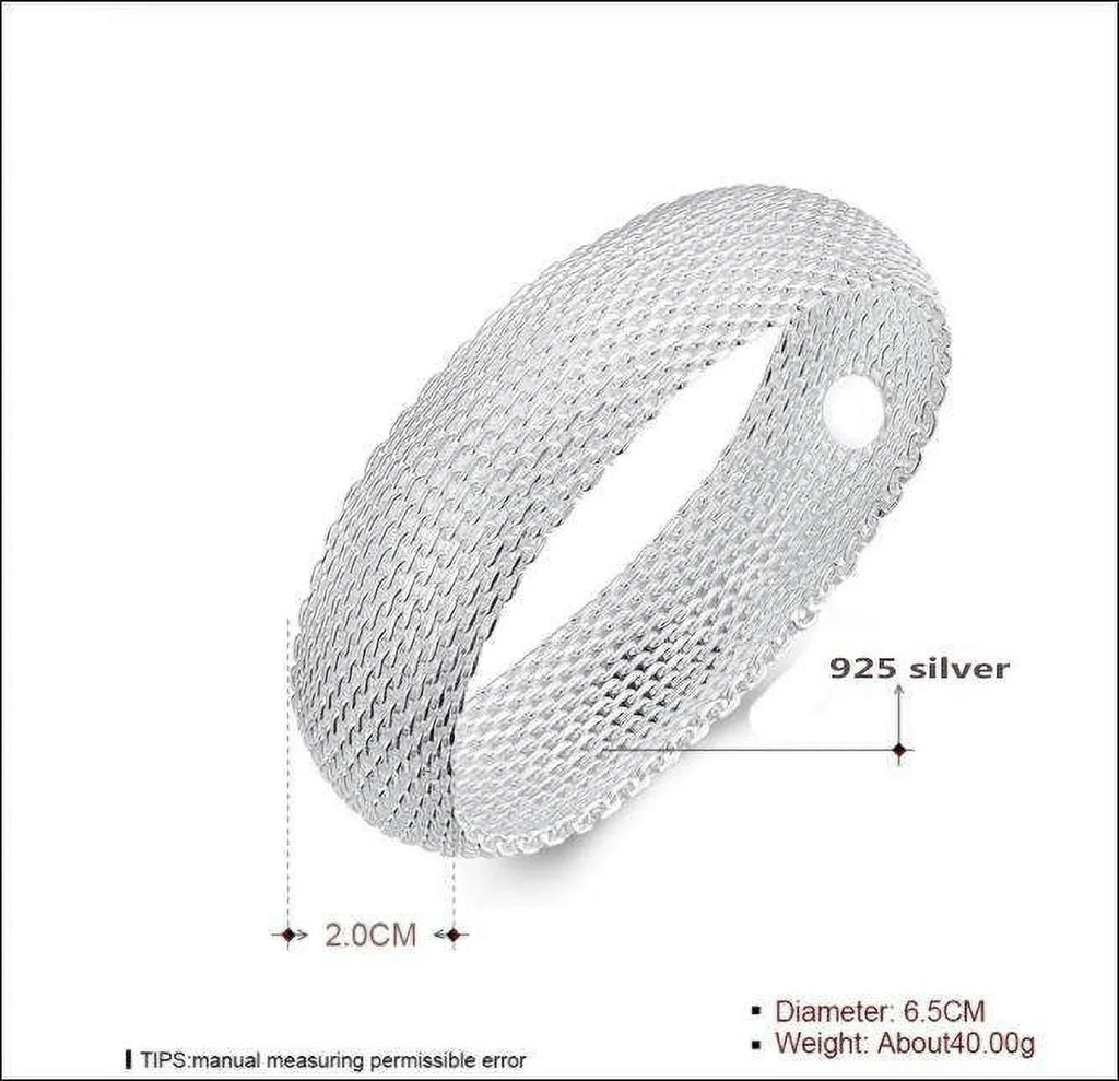 Sizeterling silver mesh Bracelet handcrafted very popular style
