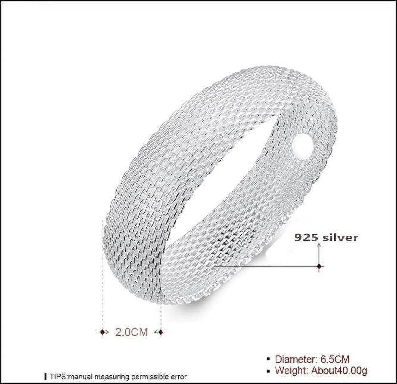 Sizeterling silver mesh Bracelet handcrafted very popular style