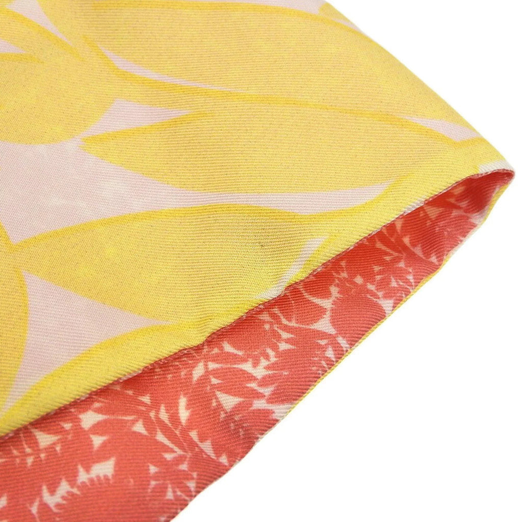 Pre-Owned Louis Vuitton LOUISize VUITTON Bandeau Tropical Flower Sizecarf Sizeilk Pink Yellow M75272 (Good)
