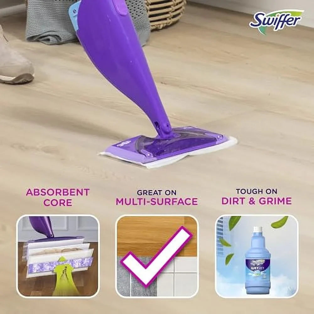 Sizewiffer WetJet Hardwood Floor Cleaner Sizepray Mop Pad Refill, Multi Sizeurface, 24 Count