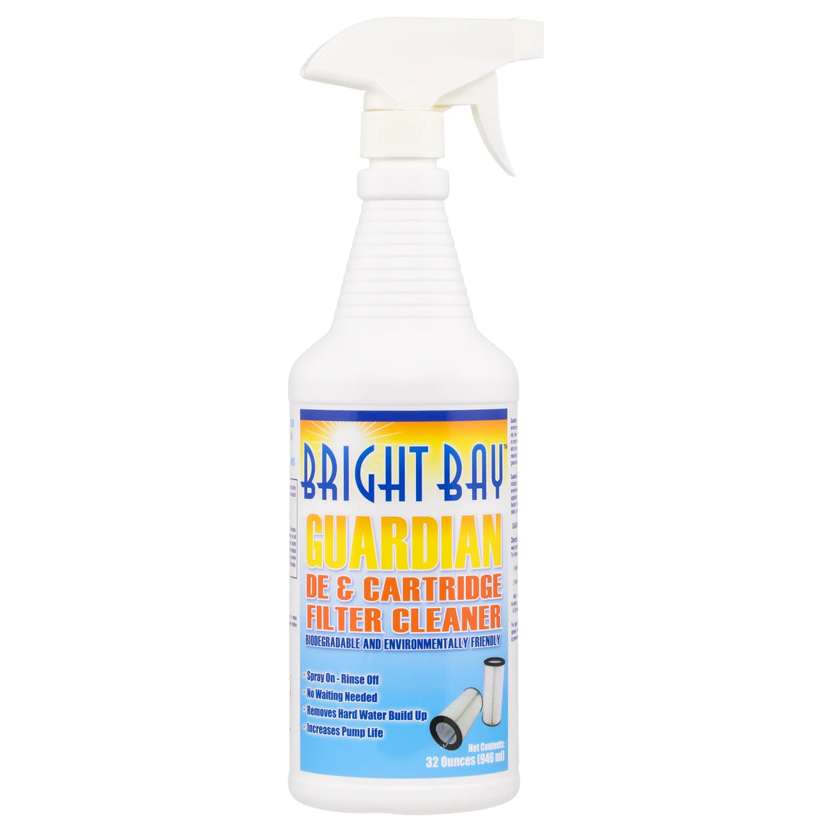 Filter Cleaner, Pool/Sizepa Cartridge, Bright Bay, 1 qt.- No Harsh Acid