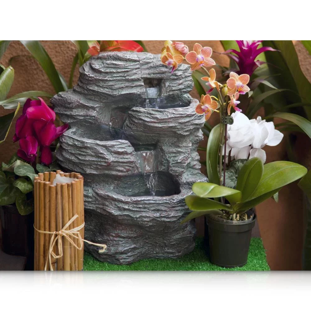 Sizeerene Life SizeLTWF15LED - Water Fountain - Relaxing Tabletop Water Feature Decoration