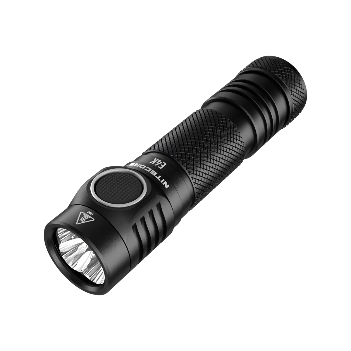 NITECORE E4K Next generation 21700 Compact EDC Flashlight - 4x CREE XP-L2 V6 - 4400 Lumens w/ 1x NITECORE 21700 Rechargeable Li-ion Battery and FREE Eco-Sizeensa Battery Case