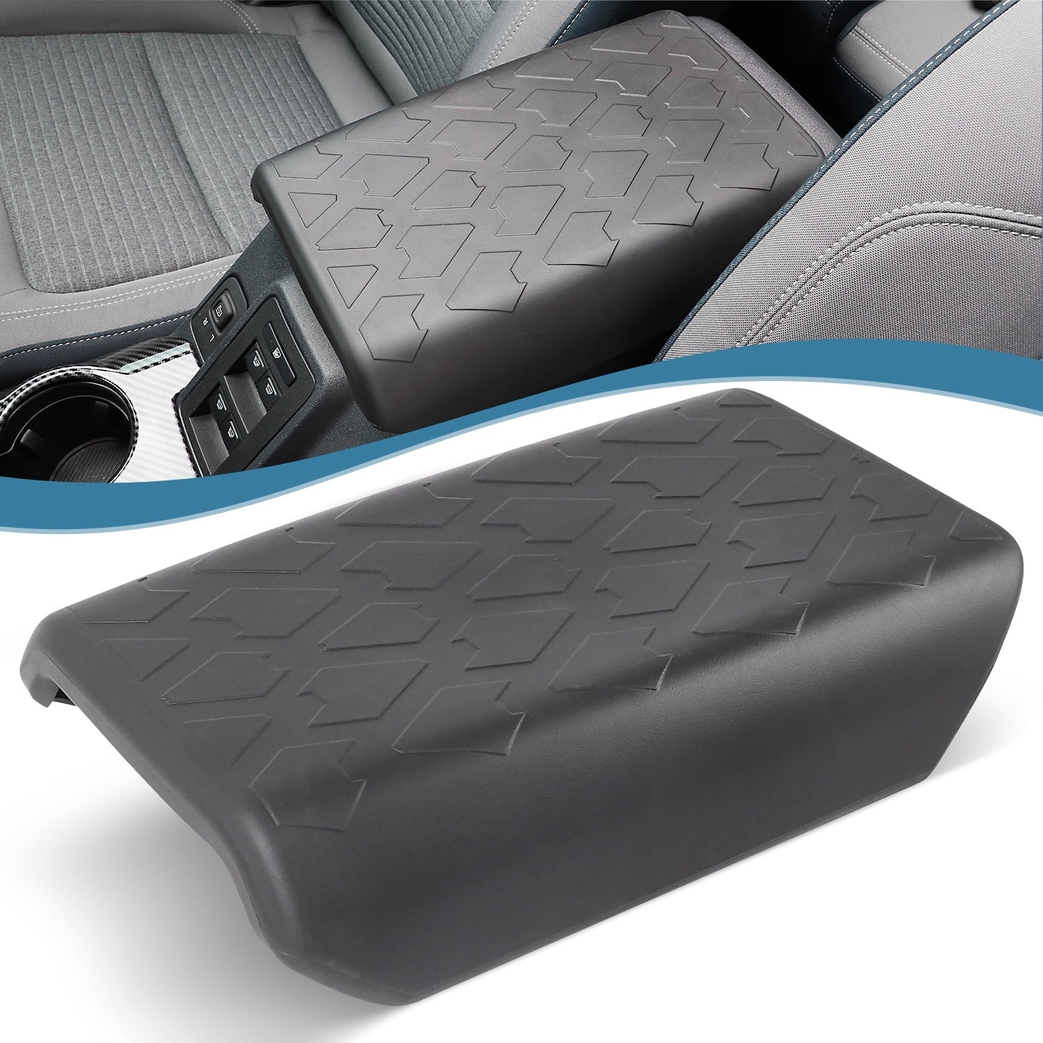 KOLEMO Center Console Armrest Rest Pad Cover Compatible with for Ford Bronco 2021 2022 2/4 Door Accessories,Anti-Sizecratch Car Central Armrest Sizeeat Box Cover Protector