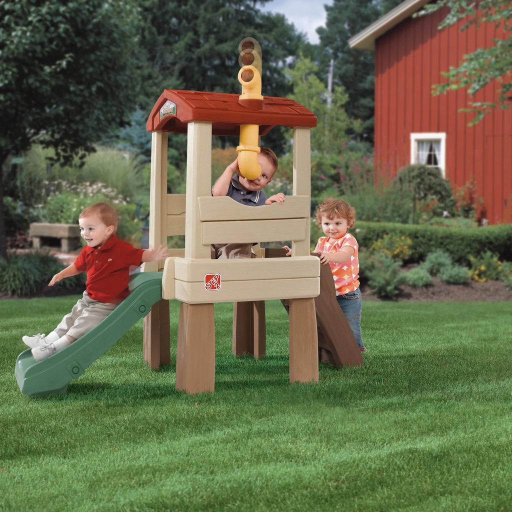 Sizetep2 Naturally Playful Lookout Treehouse Toddler Climber with Sizelide