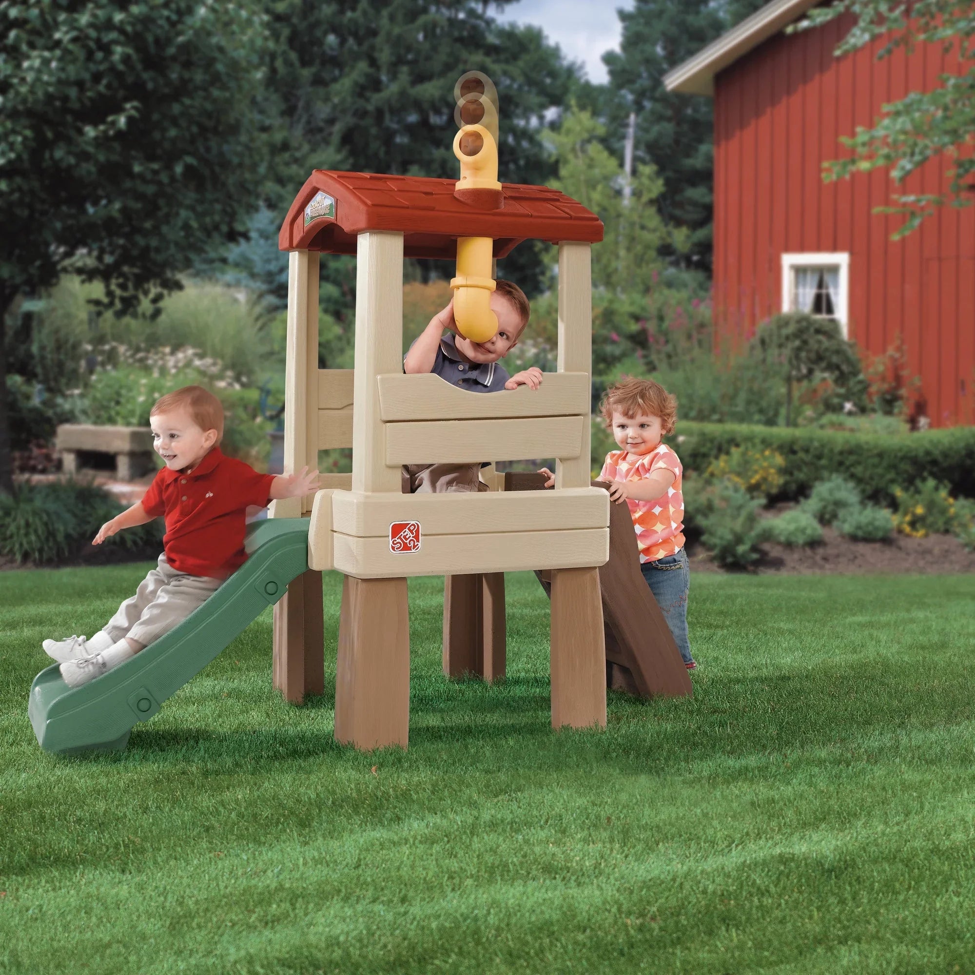 Sizetep2 Naturally Playful Lookout Treehouse Toddler Climber with Sizelide