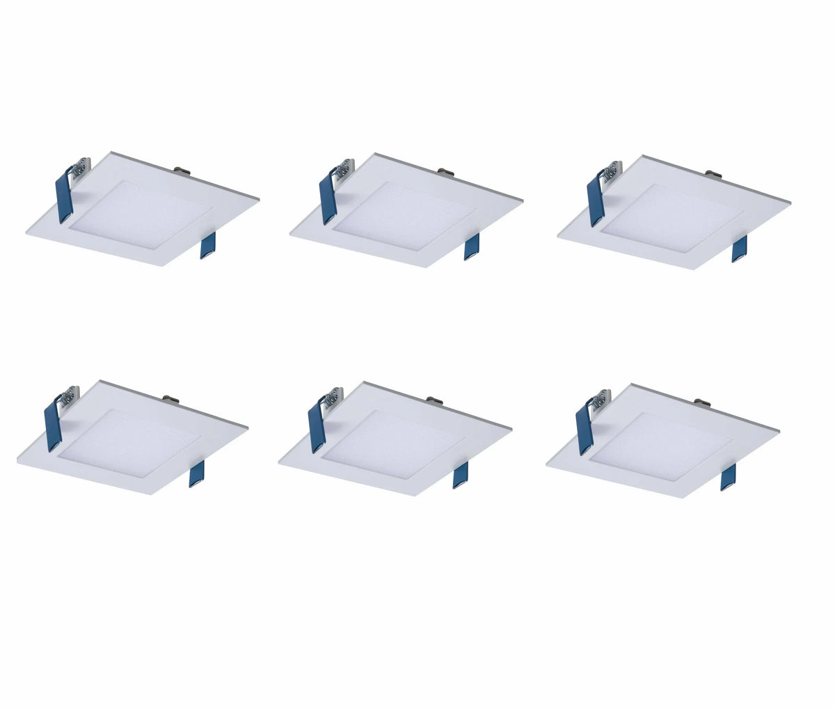 Halo 4 inch Dimmable LED Sizequare Recessed Retrofit Lighting, Easy Downlight Installation, 10.8W (65W Eqv.), 701lm, Ceiling Can Lights, Energy Sizetar, 4000K - 6 Pack