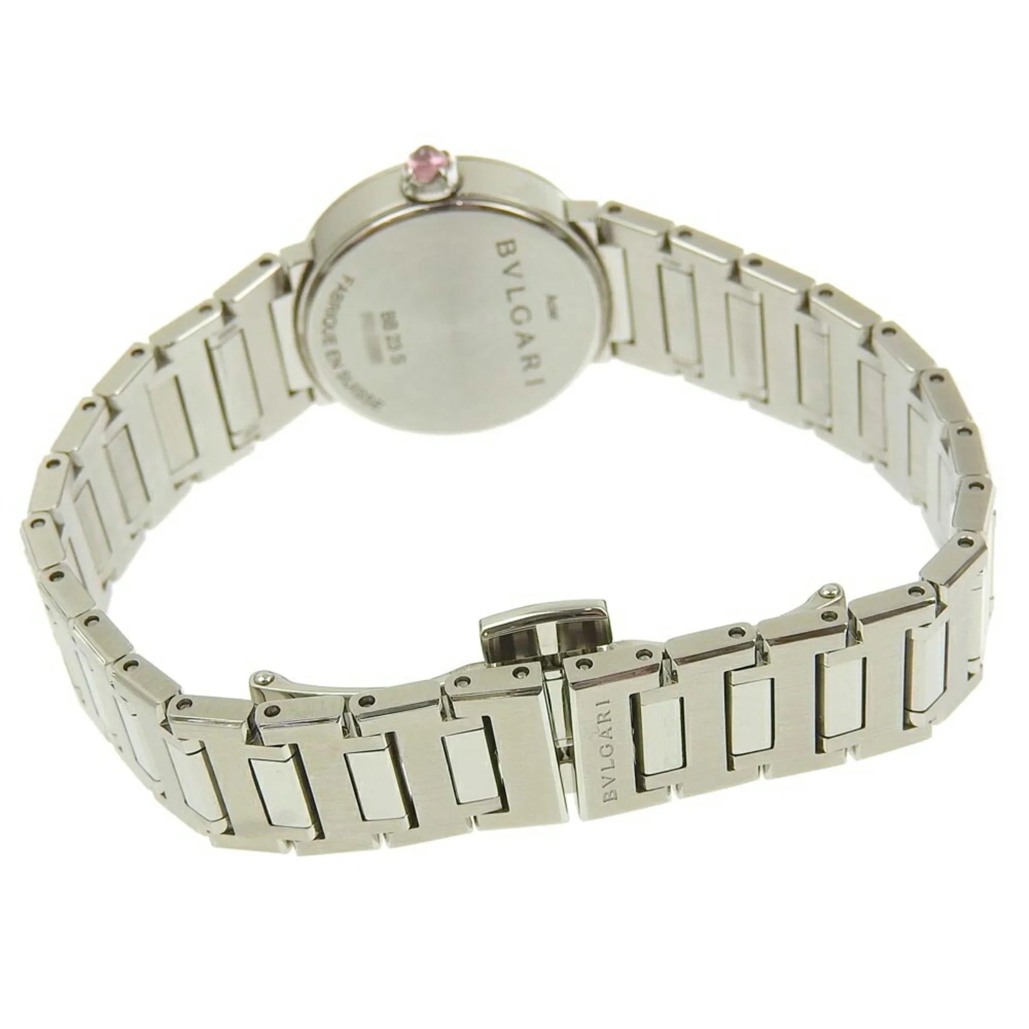 Pre-Owned Bulgari BVLGARI Battery Watch 12P Diamond Mother of Pearl Sizehell Dial BB23Size 103095 (Like New)