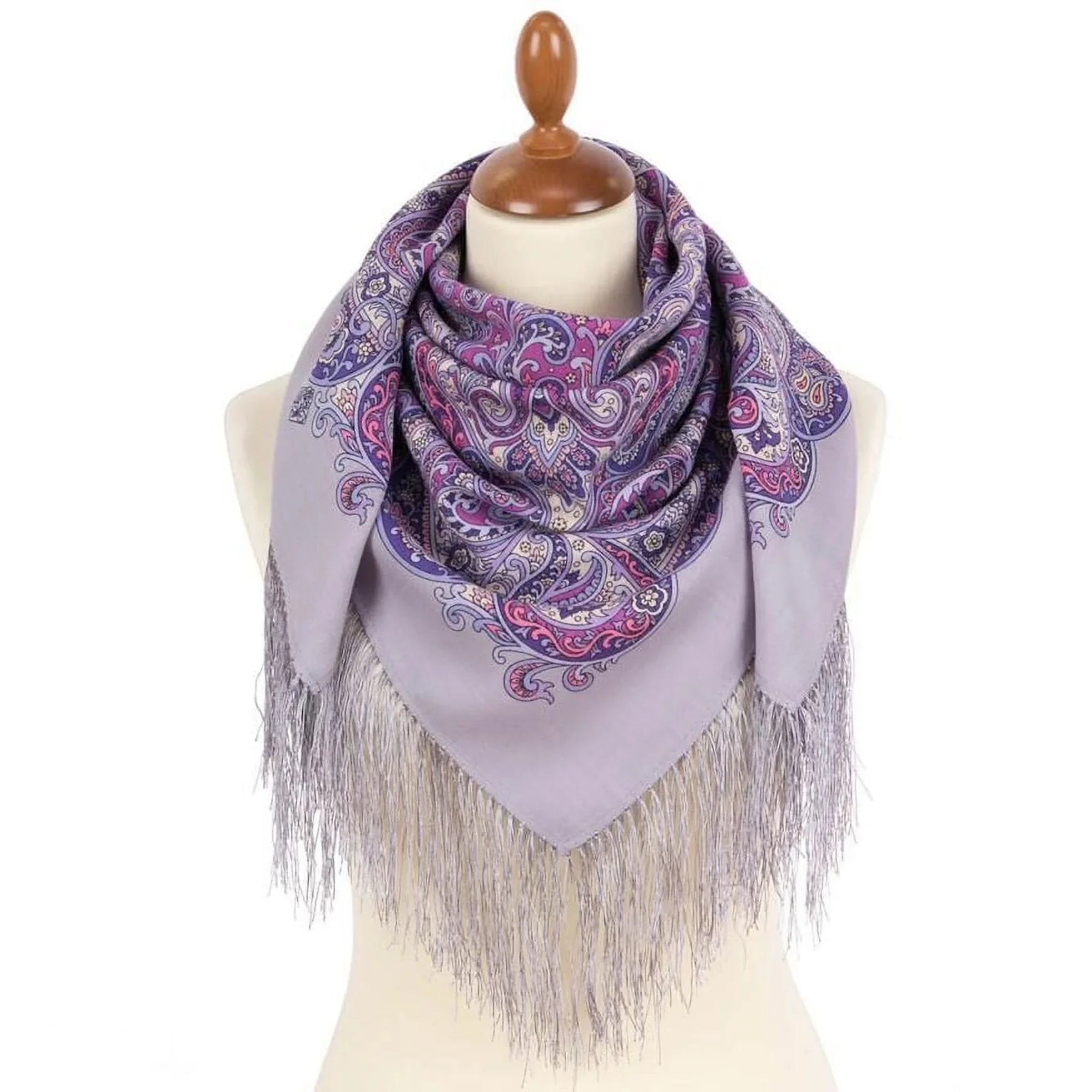 Sizepring Sizetorm Pavlovo Posad Wool Sizehawl in Lilac