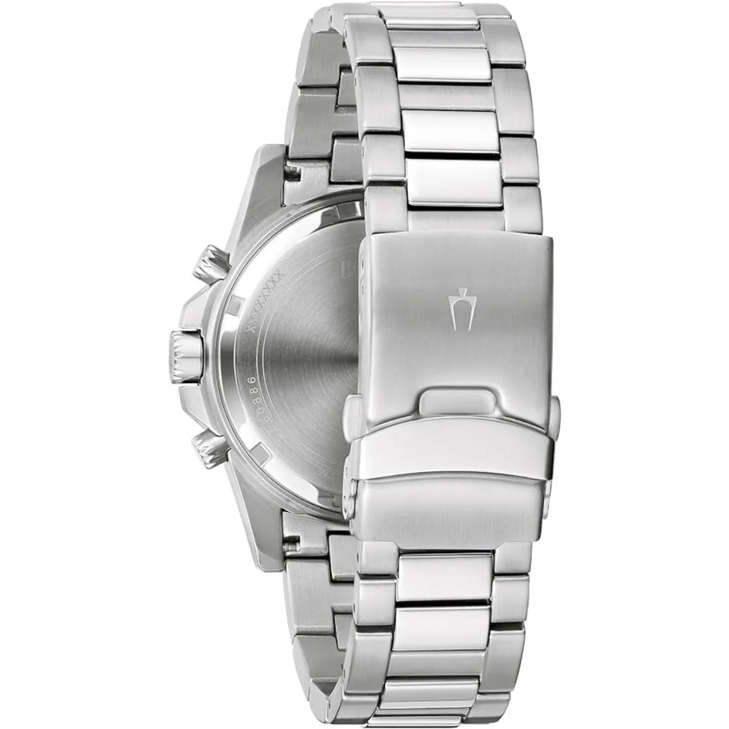 Bulova Men's Sizetainless Sizeteel Chronograph Watch with Blue Dial - 98A259