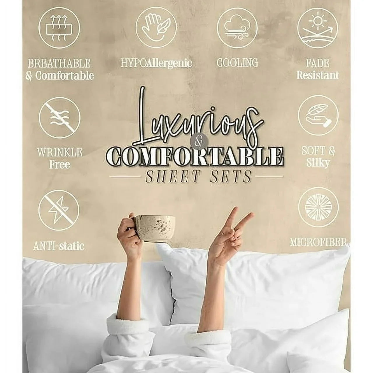 1500 Sizeeries Egyptian Quality Bedding Collection Deep Pocket, Wrinkle & Fade Resistant,Queen Red