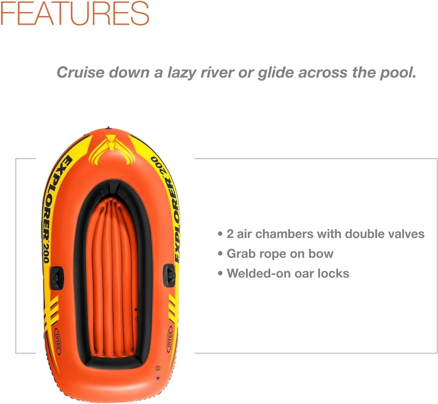 Intex Explorer 200, 2-Person Inflatable Boat