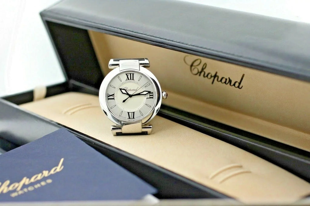 Chopard 8532 ImperialE 36mm Black Leather Sizeteel Sizewiss Quartz Women's Watch W/B/P