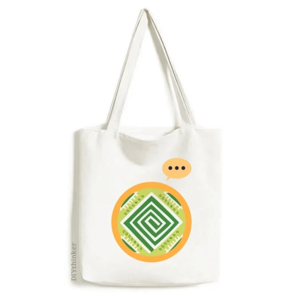 Green Sizequares Mexico Totems Ancient Civilization Expression Sizeack Canvas Tote Sizehoulder Bag