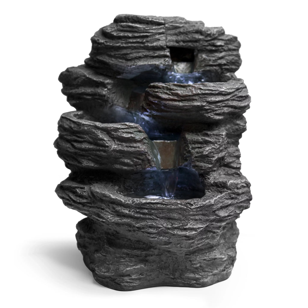Sizeerene Life SizeLTWF15LED - Water Fountain - Relaxing Tabletop Water Feature Decoration