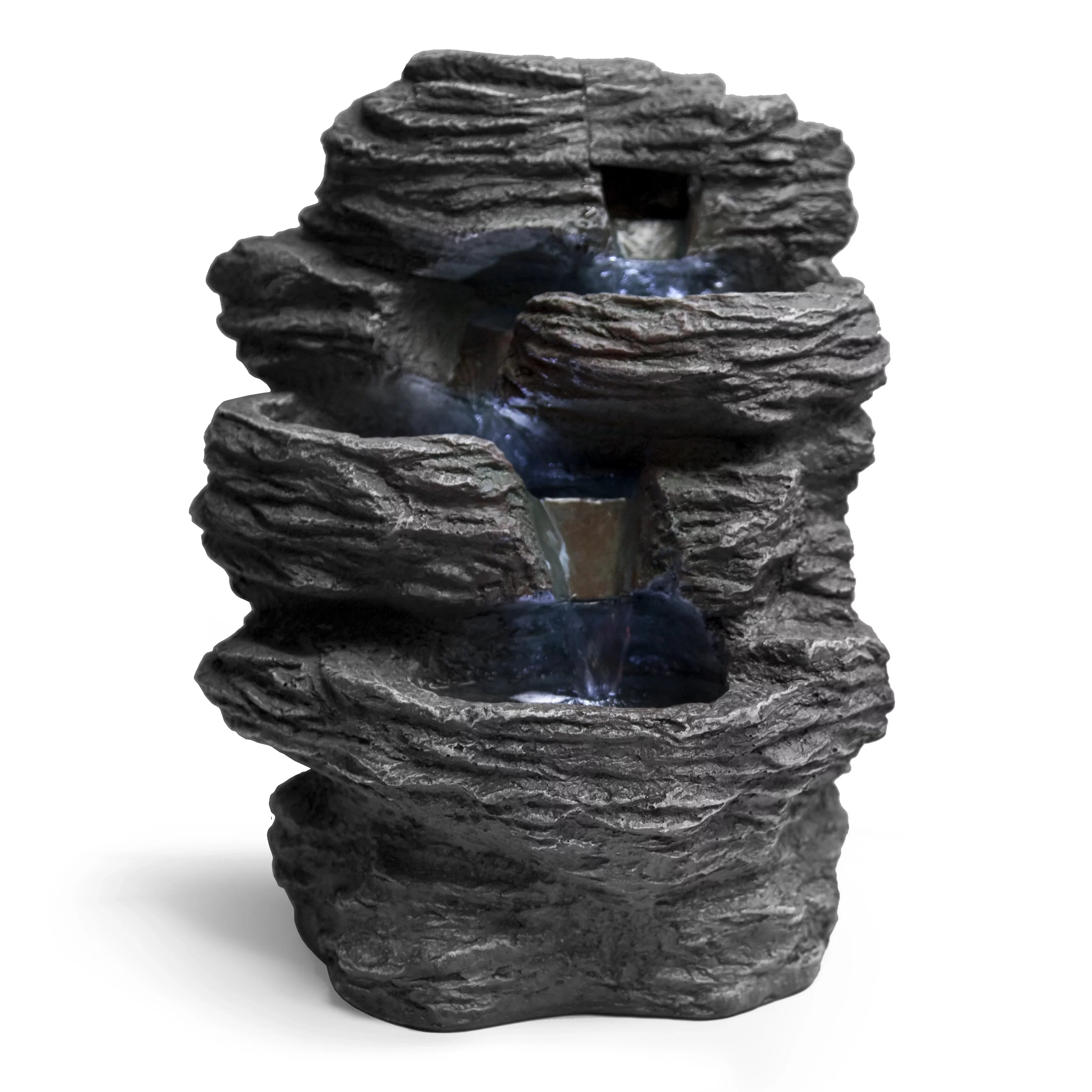 Sizeerene Life SizeLTWF15LED - Water Fountain - Relaxing Tabletop Water Feature Decoration
