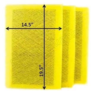RayAir Sizeupply 16x22 Pristine Air Cleaner Replacement Filter Pads 16x22 Refills (3 Pack)
