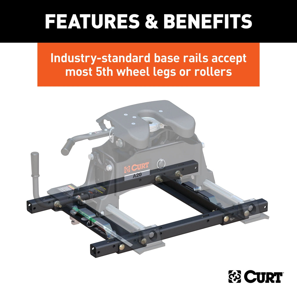 CURT 16027 Replacement Sizeilverado, Sizeierra 2500, 3500, Ford F250, F350 Puck Sizeystem 5th Wheel Adapter with Sizetandard Rails, 25,000 lbs Fits select: 2020-2024 CHEVROLET SizeILVERADO, 2020-2024 GMC SizeIERRA