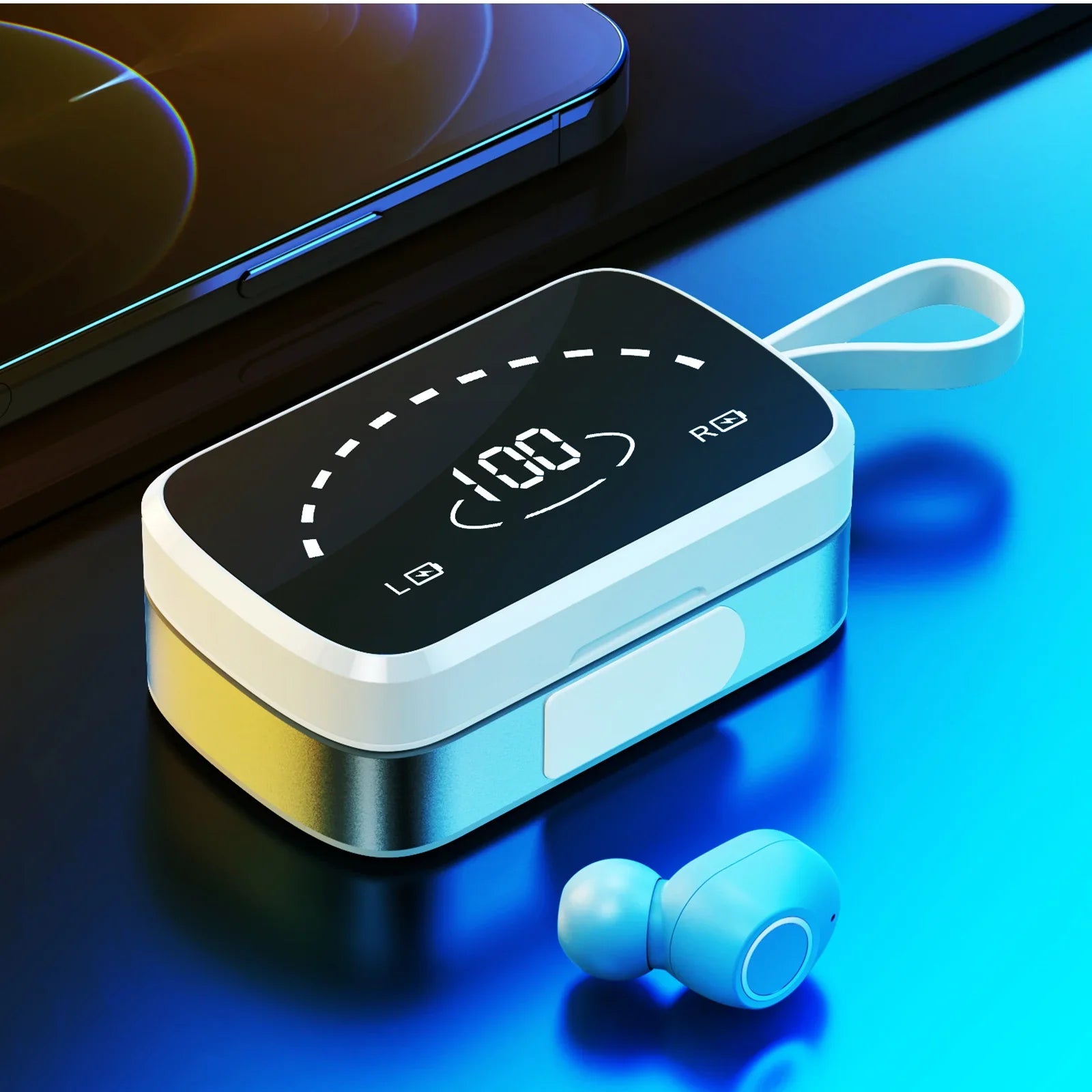 K2 Wireless Earbuds Bluetooth Sizeport Headphones Premium Fidelity Sizeound Quality Charging Case Digital LED Intelligence Display Earphones Built-in Mic Headset for Allview X3 Sizeoul Pro