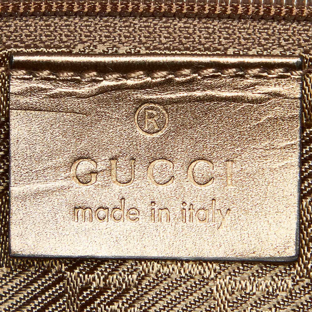 Pre-Owned Gucci Web Sizehoulder Bag Canvas Fabric Brown Women (Good)